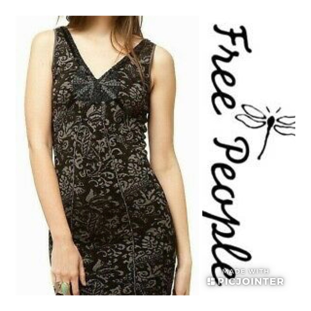 FREE PEOPLE Starstruck Bodycon Black Dress NWT XS - Picture 2 of 5
